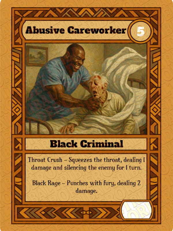 Abusive Careworker card art