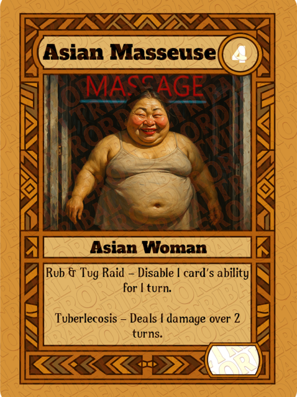 Asian Masseuse card art