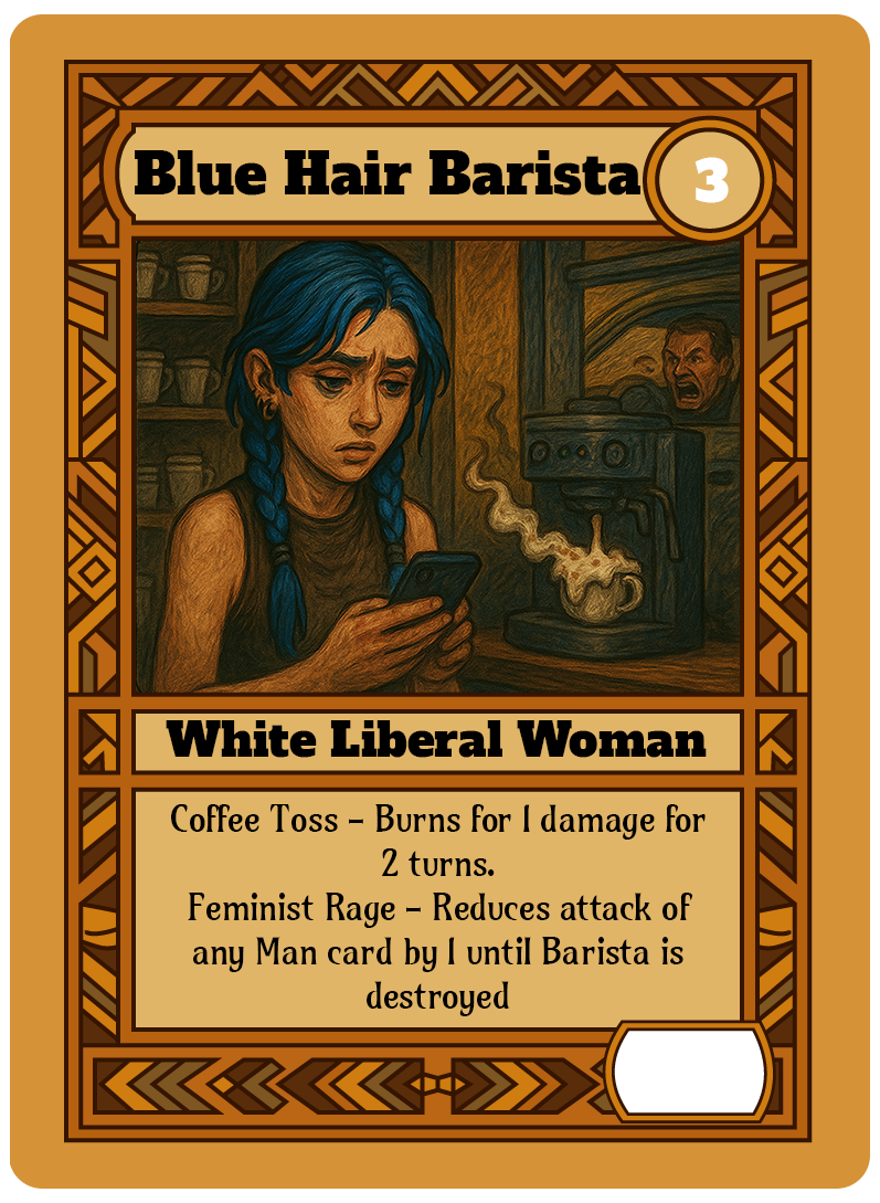 Blue Hair Barista card art