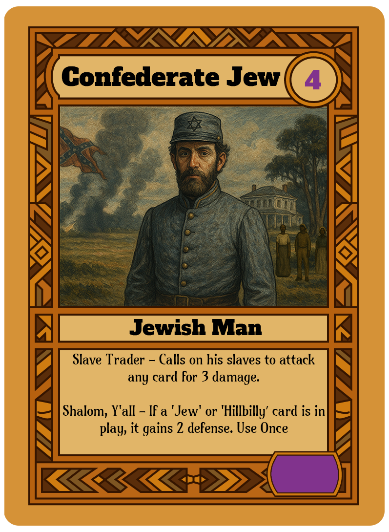Confederate Jew card art