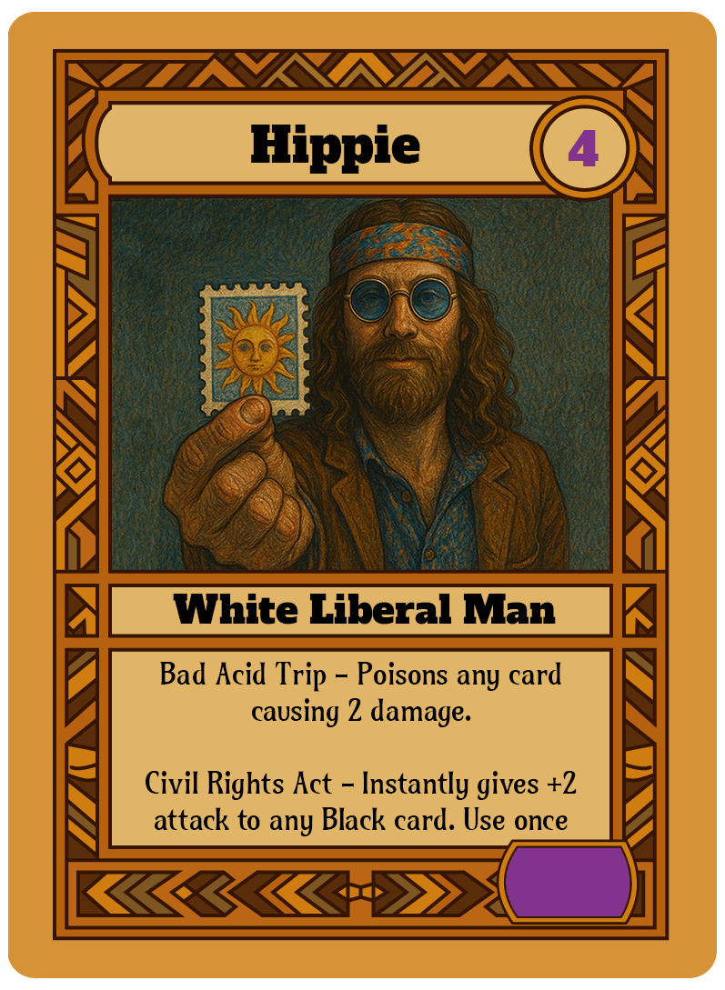 Hippie card art