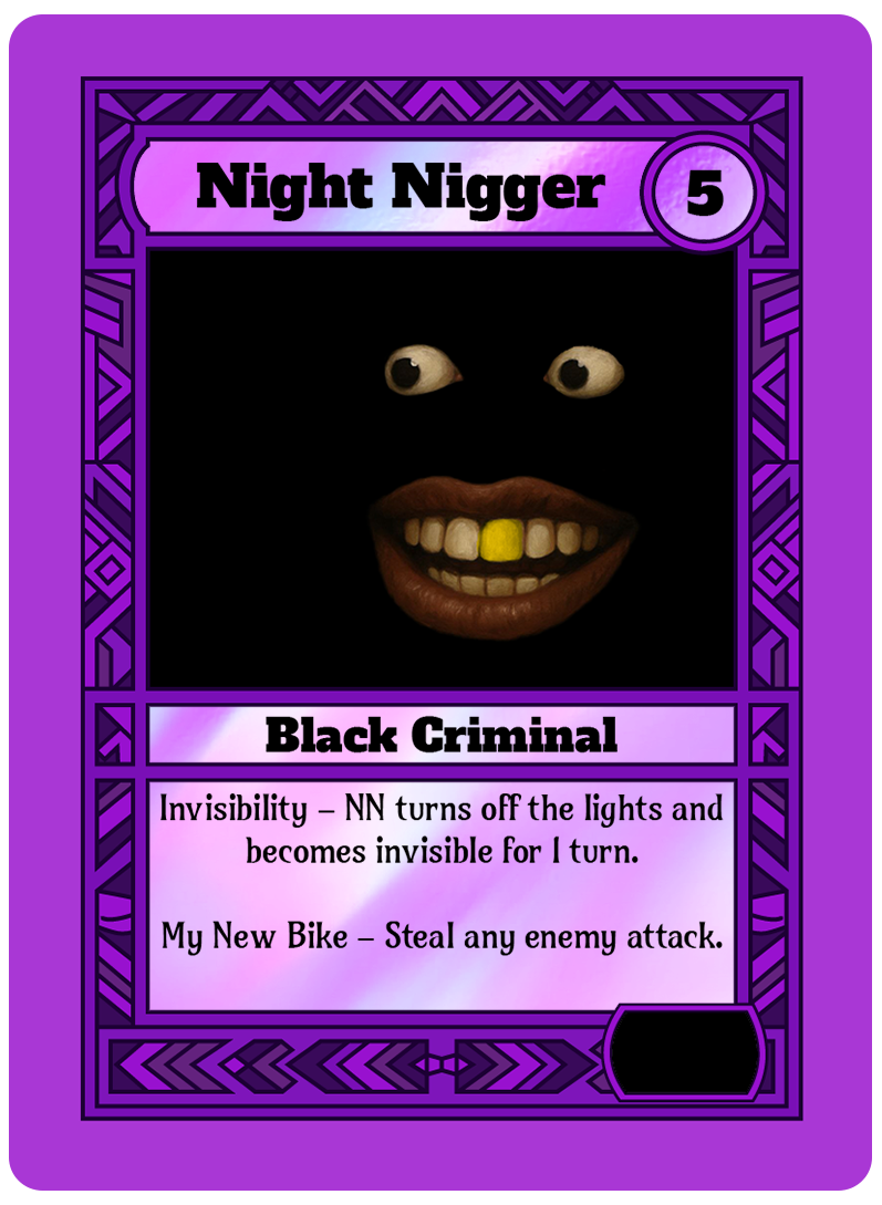 Night Nigger card art