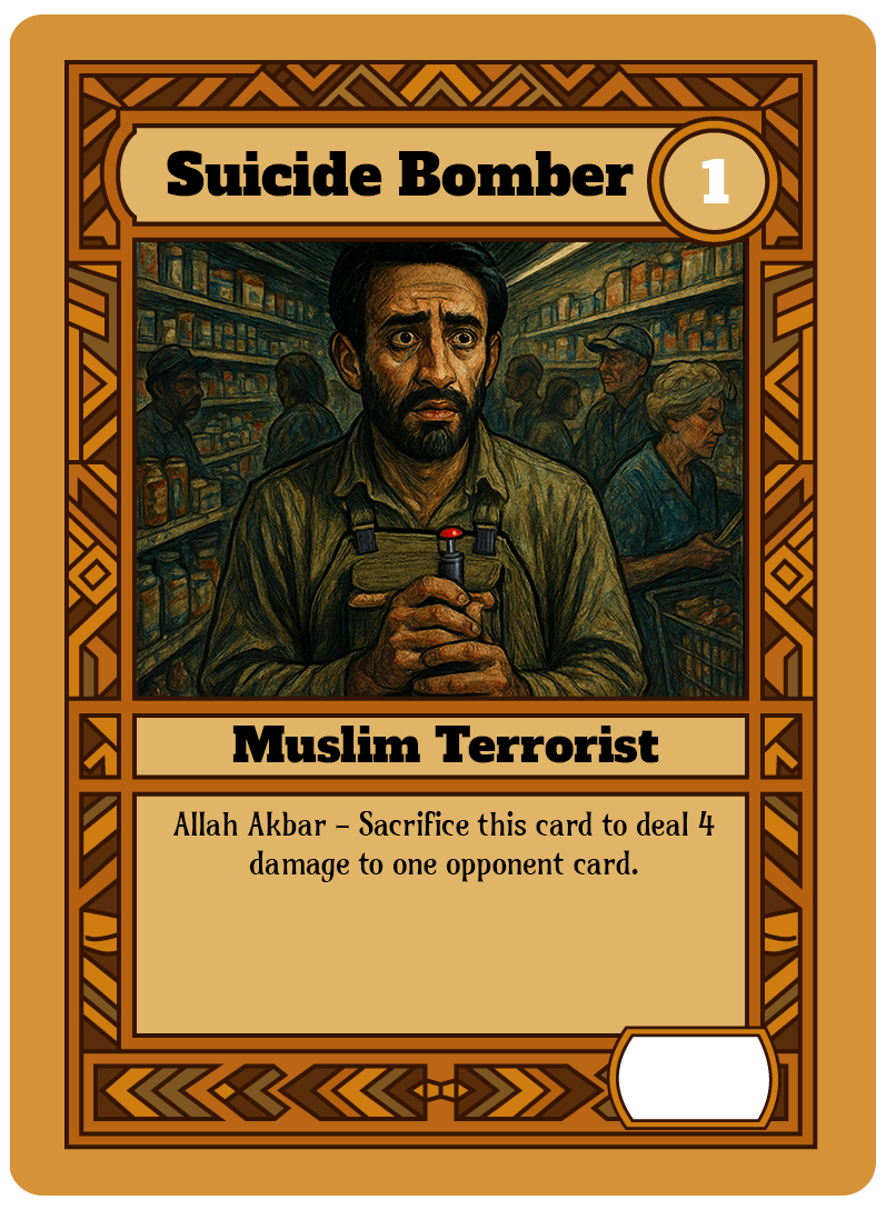 Muslim Terrorist card art
