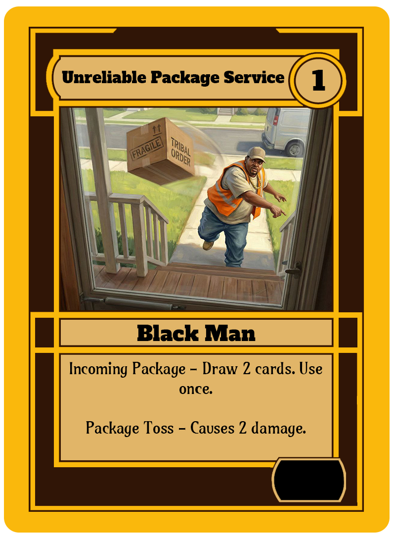 Unreliable Package Service card art