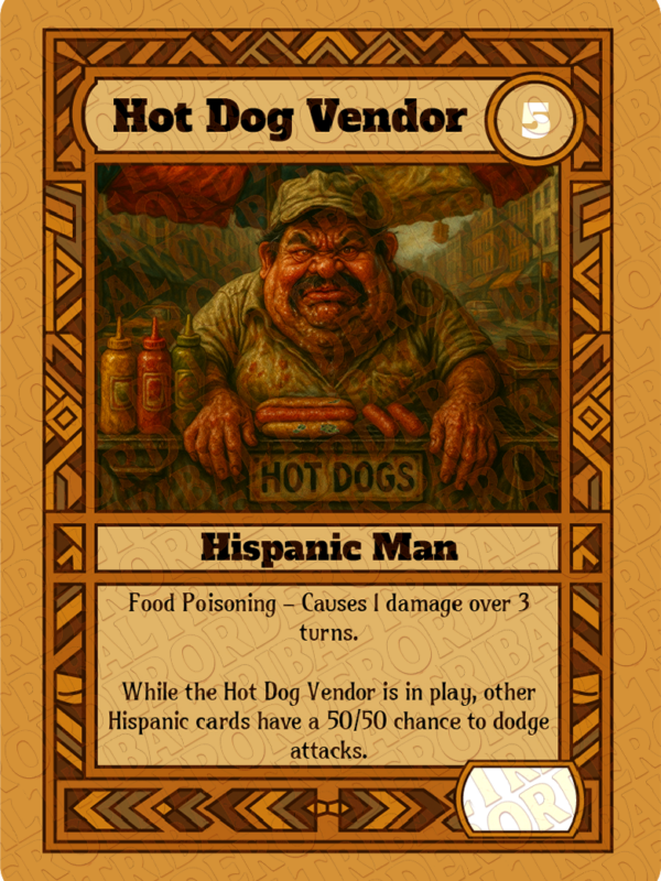 Hot Dog Vendor card art