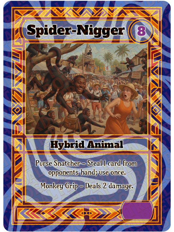 Spider-Nigger card art