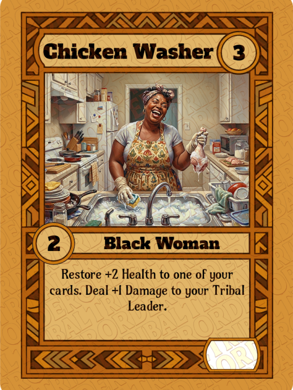 Chicken Washer card art