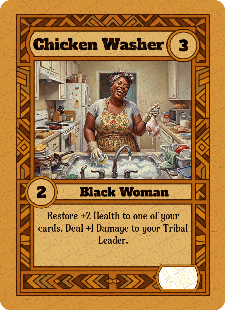 Chicken Washer card art