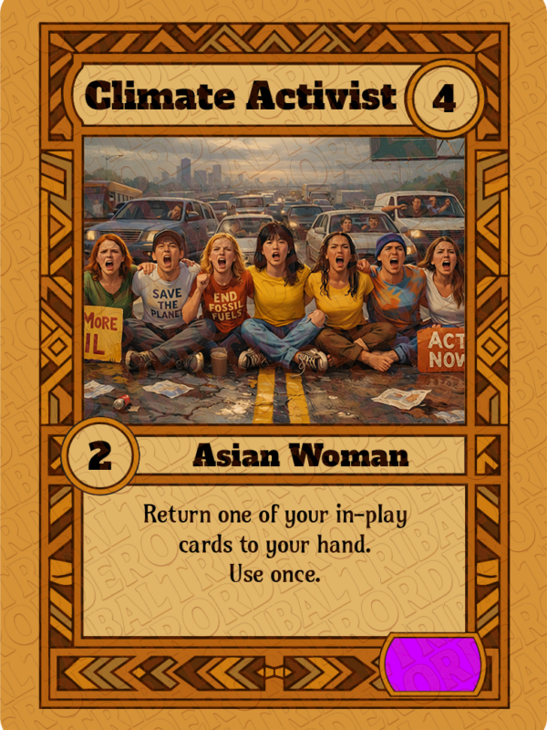 Climate Activist card art