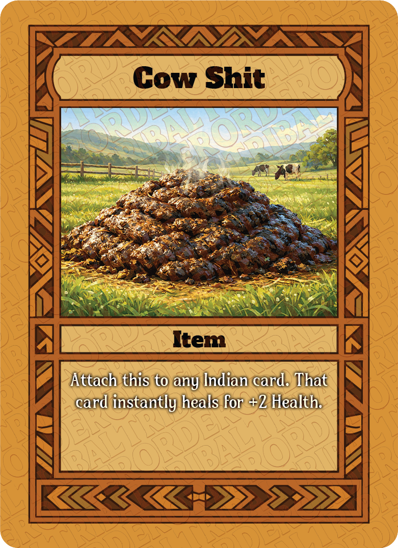 Cow Shit card art
