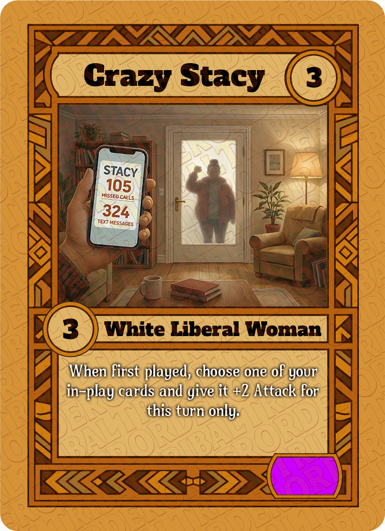 Crazy Stacy card art