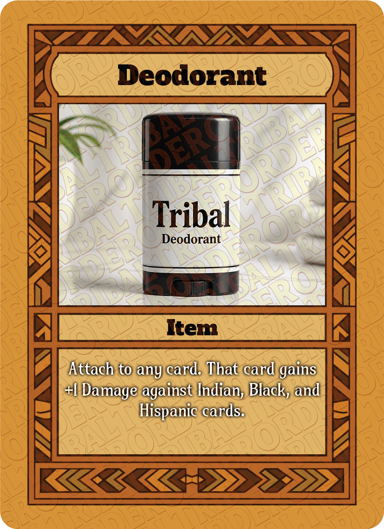 Deodorant card art