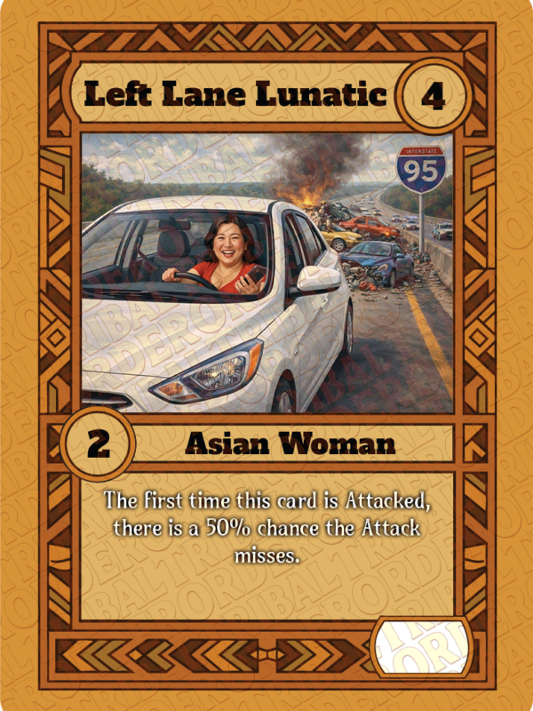 Left Lane Lunatic card art