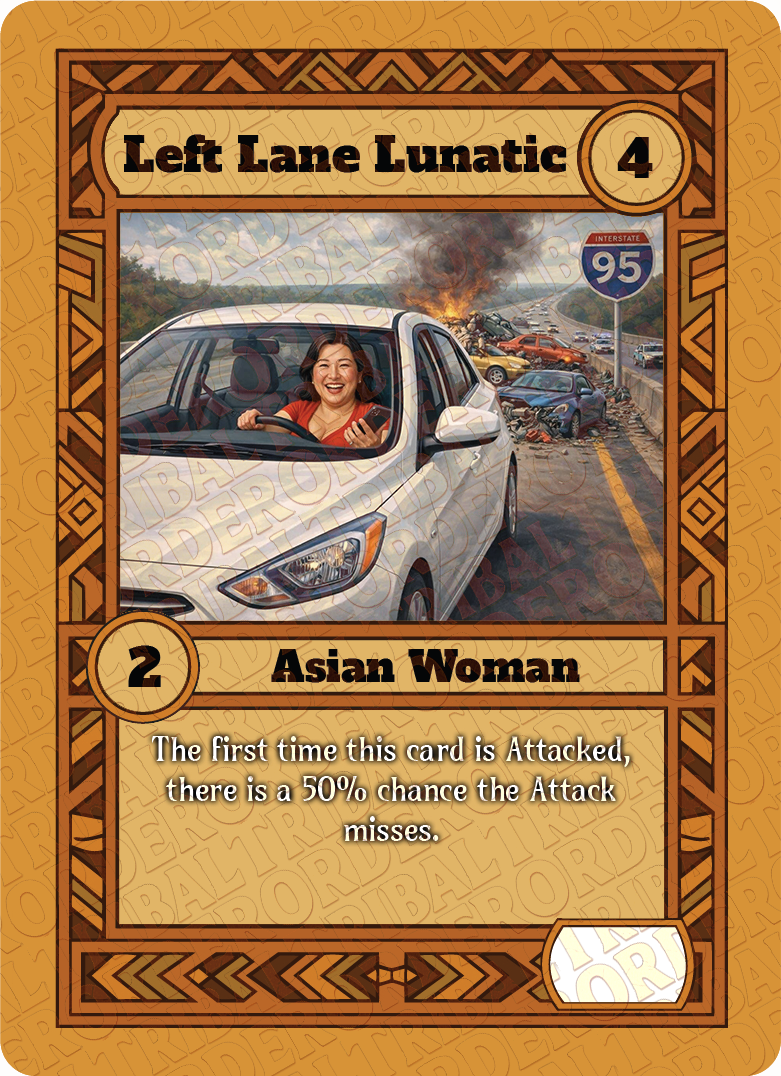 Left Lane Lunatic card art