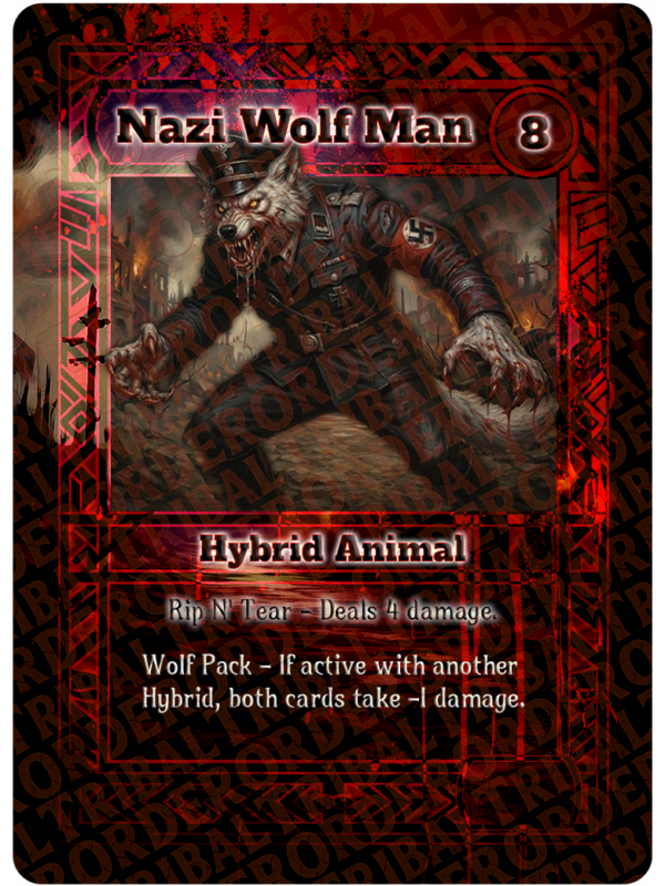 Nazi Wolf Man card art