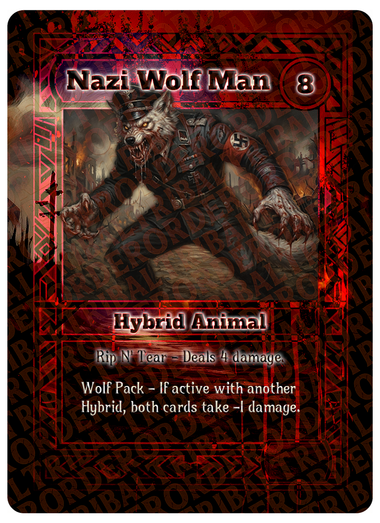 Nazi Wolf Man card art