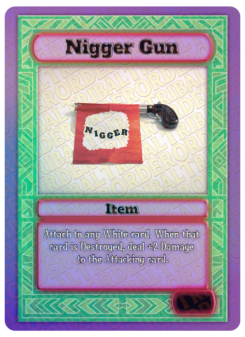 Nigger Gun card art
