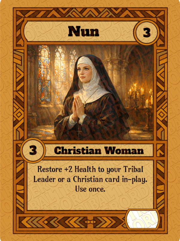 Nun card art