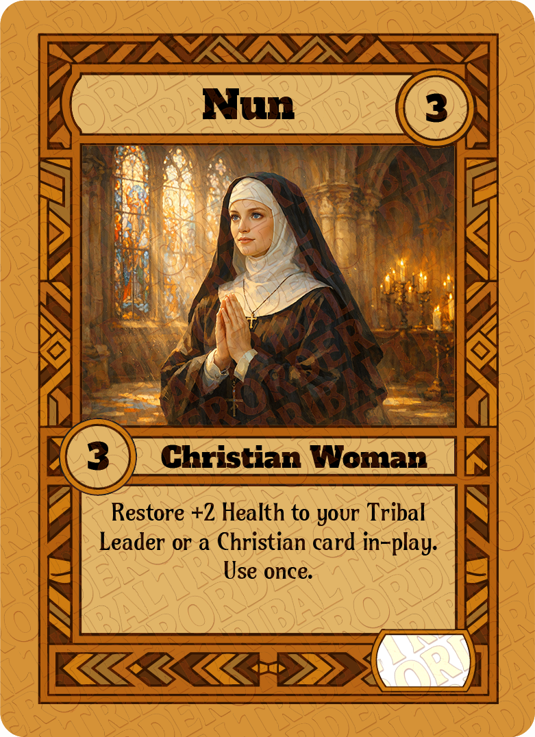 Nun card art