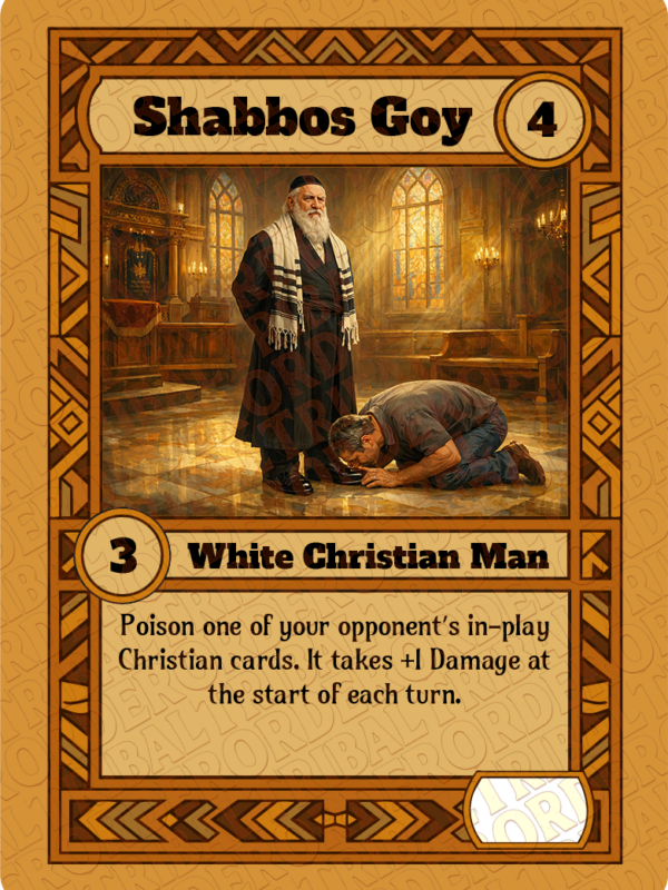 Shabbos Goy card art