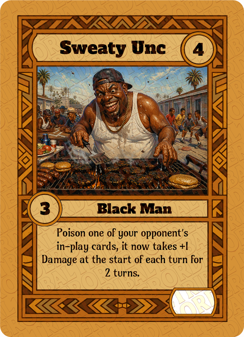 Sweaty Unc card art